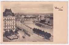 Ak  WIEN    Straßenpartie mit  Straßenbahn    1936