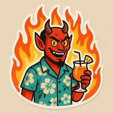 Devil summer sticker 18x18 - , cm