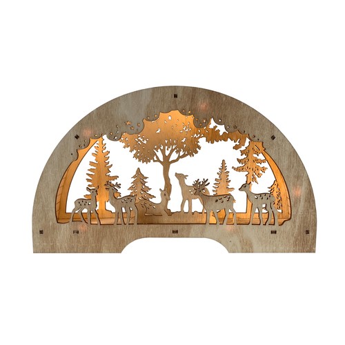Schwibbogen rehfamilie natur - schwibbogen,
