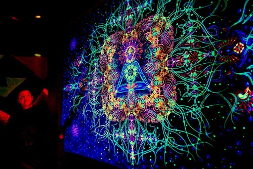 Backdrop psychedelisch - uv,
