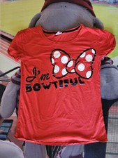 DISNEY  GRÖßE L NACHTHEMD MINNIE MOUSE MAUS ROT LONGSHIRT