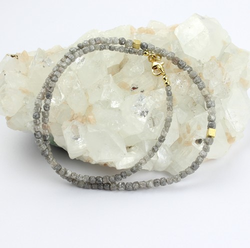 Roh diamant kette grau weiß - kette,