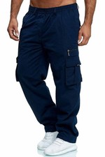Herren Cargo Hose Outdoor Robust bequem mit großen Taschen Dehnbund Hosen