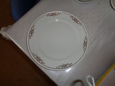 12 Essteller Bayreuther Bavaria 24,5 cm Durchmesser weiß mit gold verziert