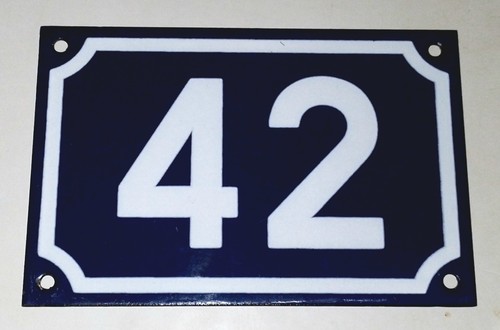 Altes hausnummernschild 42 - altes, "42"