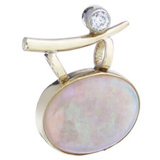 Opal Old Cut Diamond Pendant