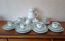 Fürstenberg Porzellan, Kaffeeservice, Schlossgarten, Grüne Ranke, 6 Personen