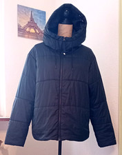Damen Steppjacke mit Kapuze un Taschen Schwarz von Nike Größe XL