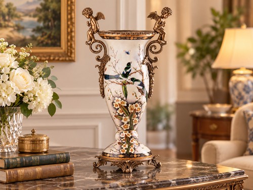 Vase aus porzellan bronze - vase,
