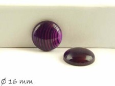 2 Stk. lila Achat Edelstein