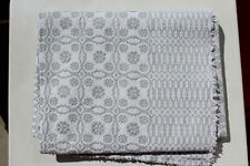 Decke / Tischdecke / Bett- / Sofaüberwurf, natur/hellgrün, 190 x 133 cm, neu