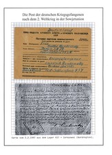 Kriegsgefangenenpost Karte Lager 437 Tscherepowez UdSSR nach Berlin 2.2.1947