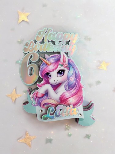 Einhorn cake topper - cake,