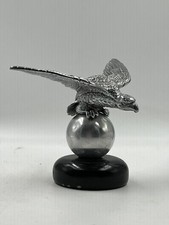 Alte Kühlerfigur Adler auf Kugel Oldtimer Skulptur US Car Figur Emblem Vernickel