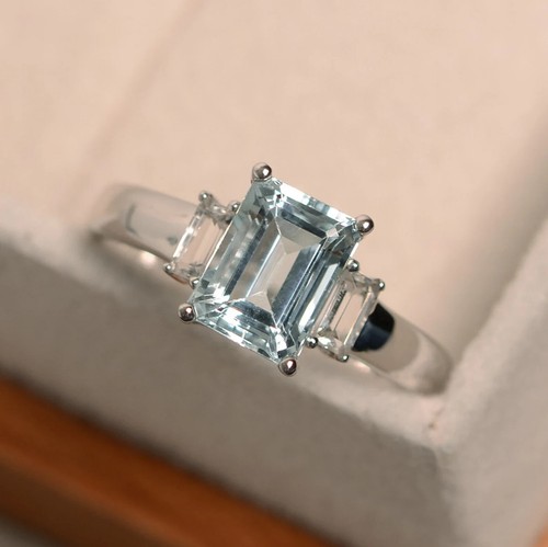 Aquamarin ring blau edelstein - aquamarin,