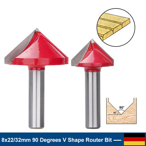 Form fräser 8mm - 8mm, schaft