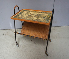 Vintage Servierwagen Barwagen Teewagen Zeitungstisch String Ära 60er (F025-1941)