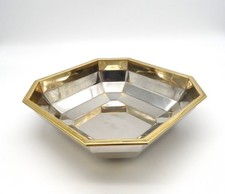 SELTENE MID CENTURY SILBER VERGOLDET TISCHMITTE OBSTSCHALE HOLLYWOOD REGENCY