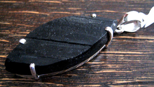 Schwarzer turmalin anhänger - schwarzer,