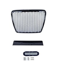 KÜHLERGRILL SCHWARZ GLÄNZEND RS6 LOOK FÜR AUDI A6 C6 AB 03/2005 BIS 03/2011