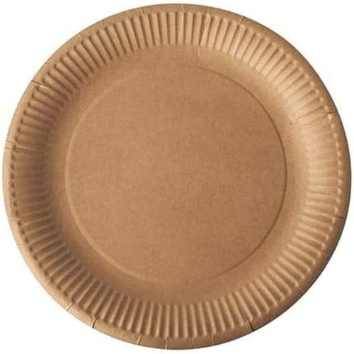 Braune bio pappteller rund - braune,