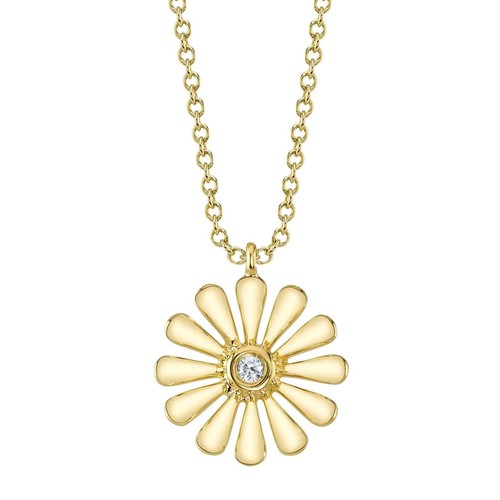 14k gelbgold diamant blumen - diamant,
