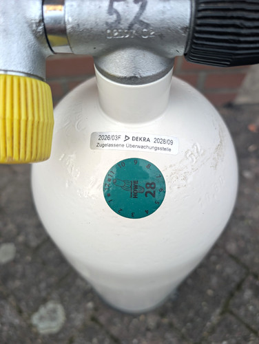 Tauchflasche weiß mit - l.,
