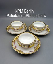 VBC KPM Berlin 3x Potsdamer Stadtschloß TEE Gedeck 2-tlg TOP Weichmalerei 1.WAHL