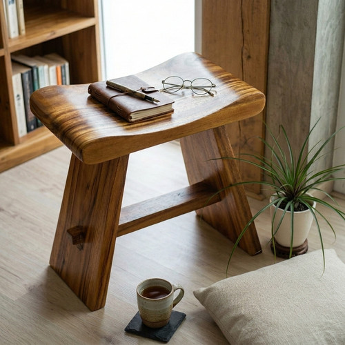 Hocker massivholz japandi - japandi, stil