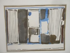 Original Lithographie „Bunte Fassade“ signiert Oskar Koller No. 80/90 - 1978