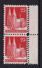 AC379) All. Besetzung Bizone Bauten 87 wg Paar postfrisch Verzähnung / verzähnt