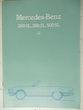 Mercedes Benz Katalog Händlerstempel 280SL 380SL 500SL 38 S 11/84 FT-529