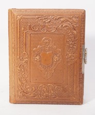 Antikes Fotoalbum Leder Metall