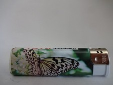 Feuerzeug zum sammeln / Schmetterling - Weiß-Schwarz