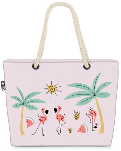 Void tasche flamingo palmen - tasche,