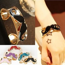 Moustache Mustache Blogger Armreif Schnauzer Armspange Schnurrbar​t + Farbe