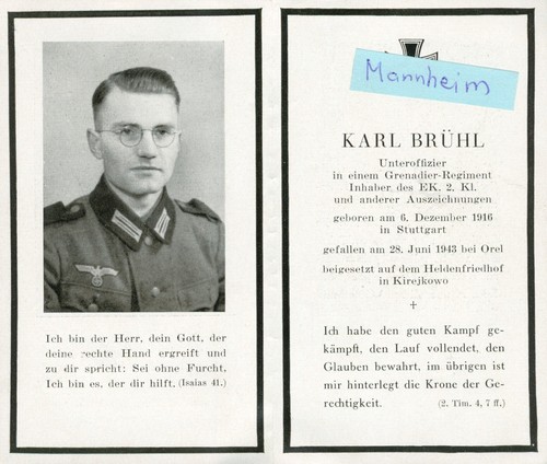 Wk2 sterbebild deathcard - wk2,