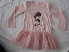 Mädchen Kleid mit Tüllrock Gr. 134-140, rosa