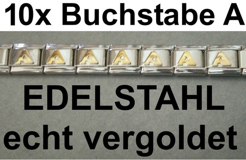 10x buchstaben vergoldet - buchstaben,