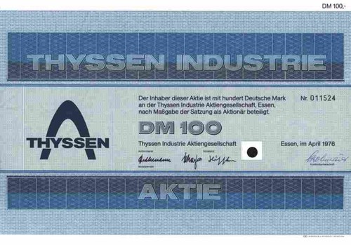 Thyssen industrie 1976 - industrie, ag