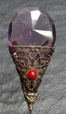 Hutnadel antik lang Art Deco