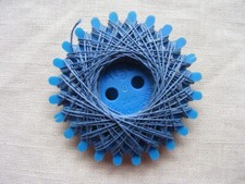 Zwirn Garn Sternzwirn basteln blau Baumwolle Sternchenzwirn Alze nähen DIY Garte