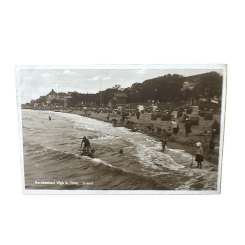 Postkarte nordseebad wyk - ak,