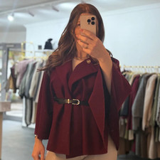 Cape Poncho Luna Weinrot