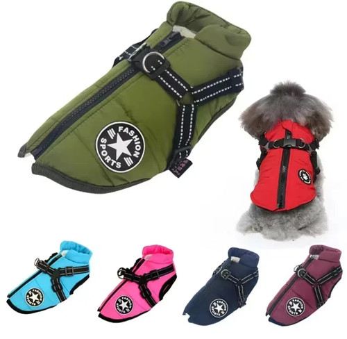 Hunde jacke mit geschirr - hunde,