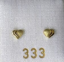 Kinderschmuck Kinderohrringe Ohrstecker Kinder Herz mattiert 333 Gold NEU