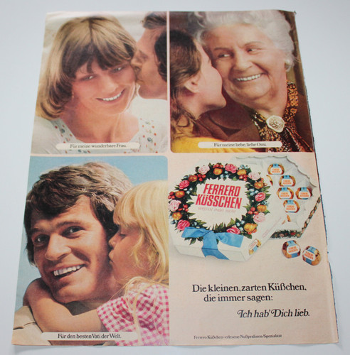 Werbung ferrero küsschen 1972 - küsschen,
