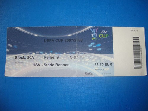 Ticket hsv hamburger - 07/08,