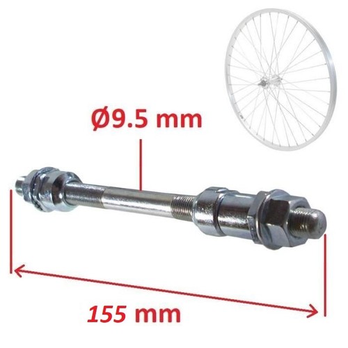 Fahrrad hinterradachse 5mm x - hinterradachse, 9.5mm