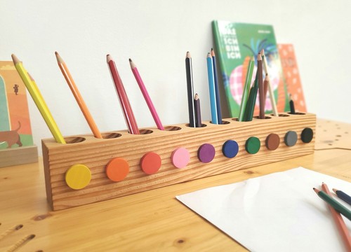 Stiftehalter holz montessori - stiftehalter,